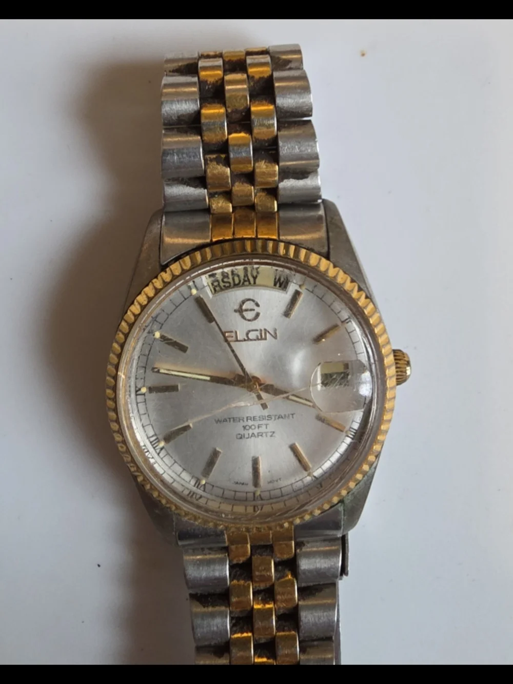 Timex Two-Tone Stainless Steel Watch (Left) + Unbranded Two-Tone Watch (Right)
